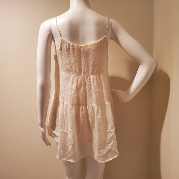 HD in Paris Anthropologie Cartier Textured Peplum Tank Top Ivory XS - Picture 6 of 6